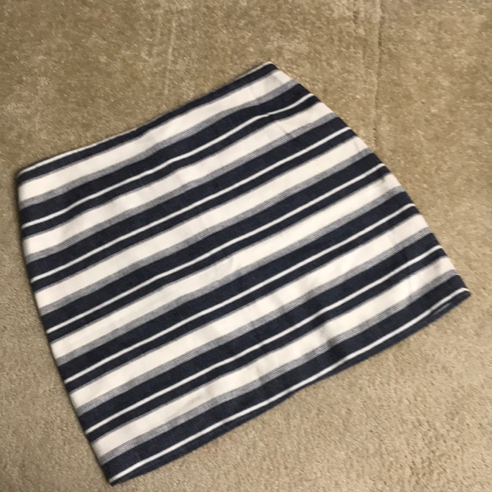 Loft Denim and Beige Stripe Mini